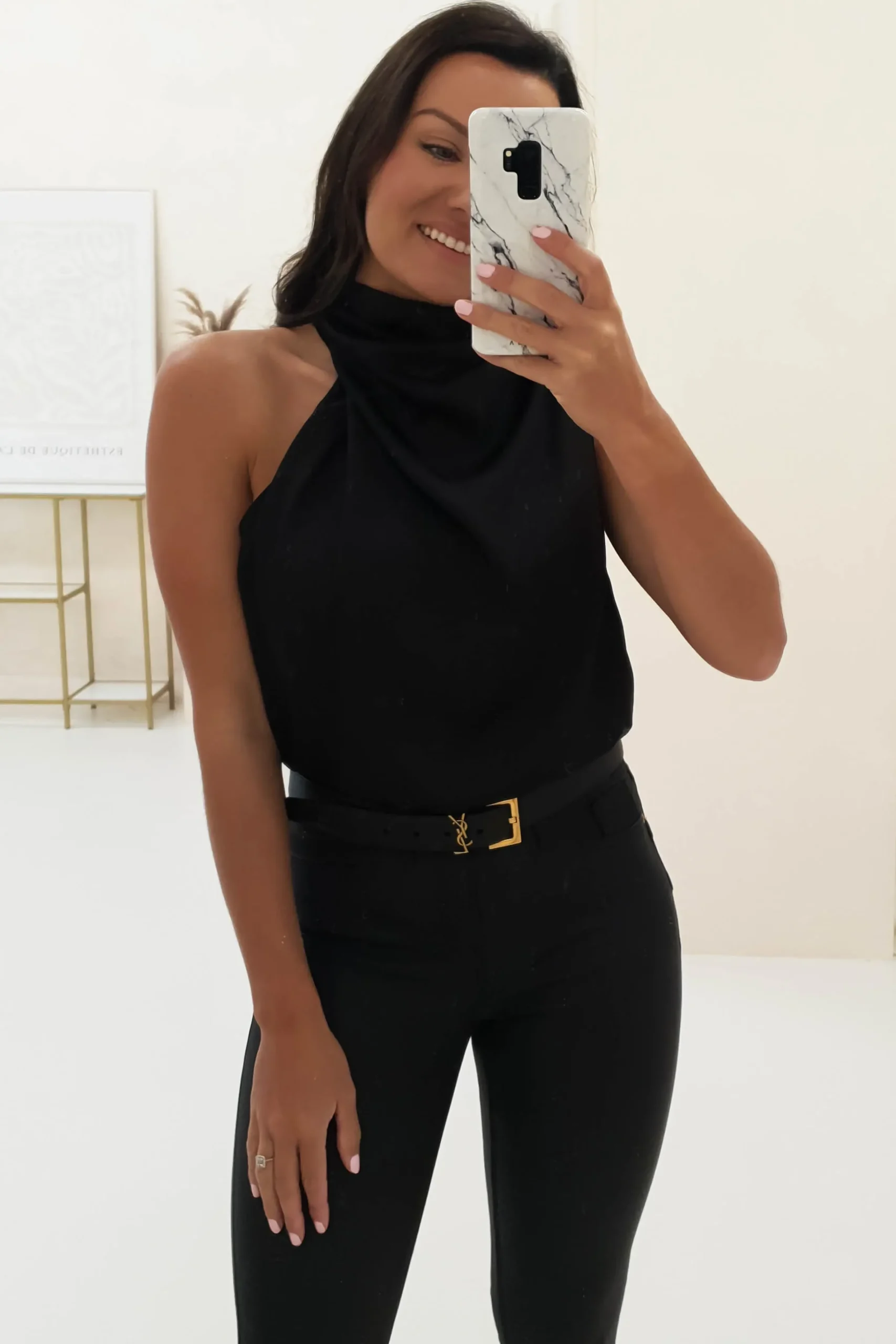 Fashion Layla Soft Satin Crop Top | Black Oberteile|Sommerkleider