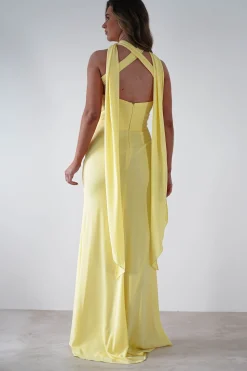 Clearance Lisa Multiway Chiffon Gown | Yellow Lange Kleider|Maxikleider