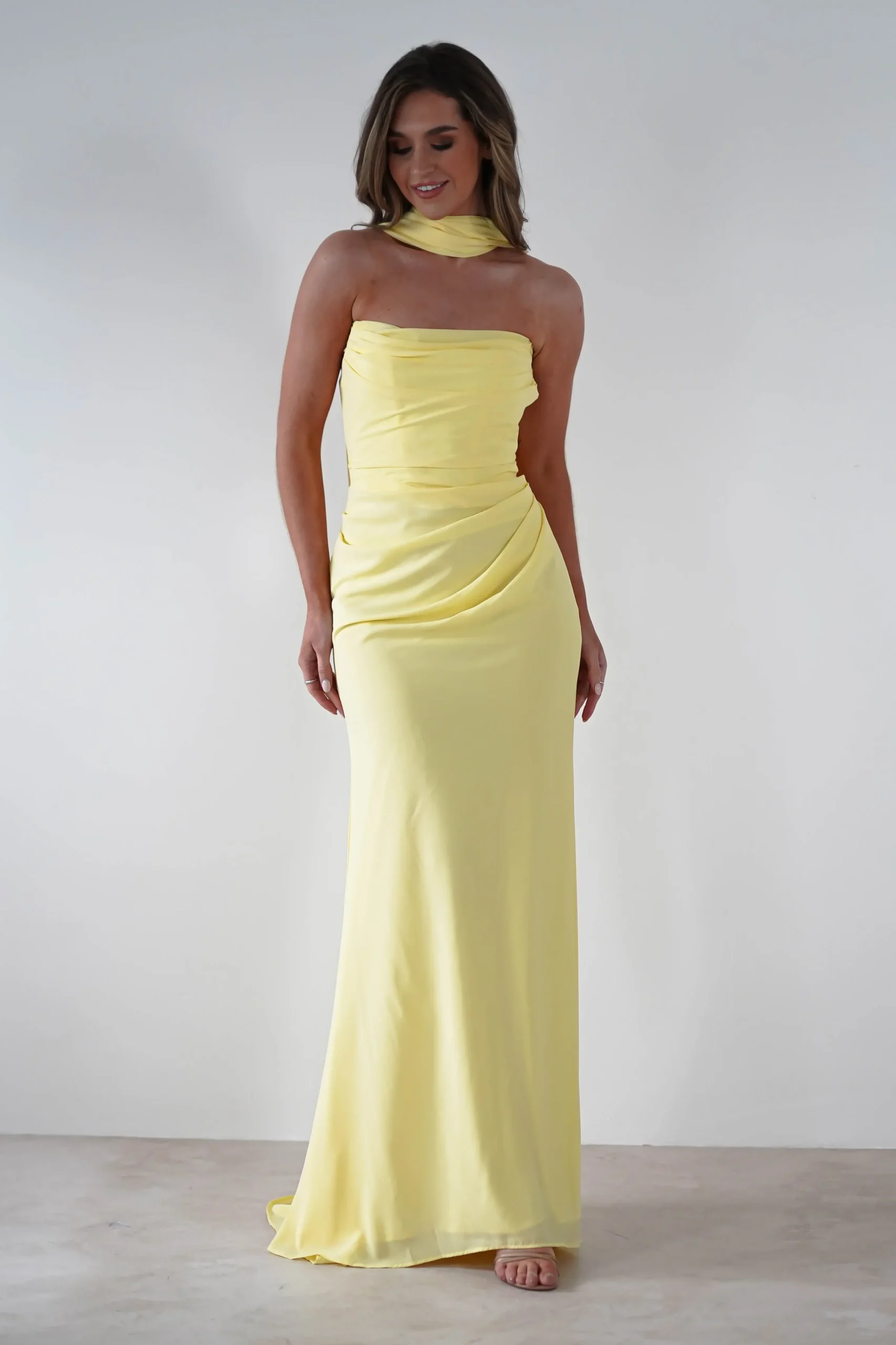 Clearance Lisa Multiway Chiffon Gown | Yellow Lange Kleider|Maxikleider