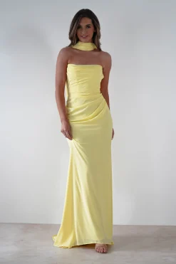 Clearance Lisa Multiway Chiffon Gown | Yellow Lange Kleider|Maxikleider