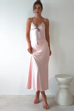 Online Lottie Soft Satin Slip Maxi Dress | Rose Pink Lange Kleider|Maxikleider