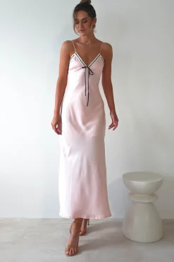 Online Lottie Soft Satin Slip Maxi Dress | Rose Pink Lange Kleider|Maxikleider