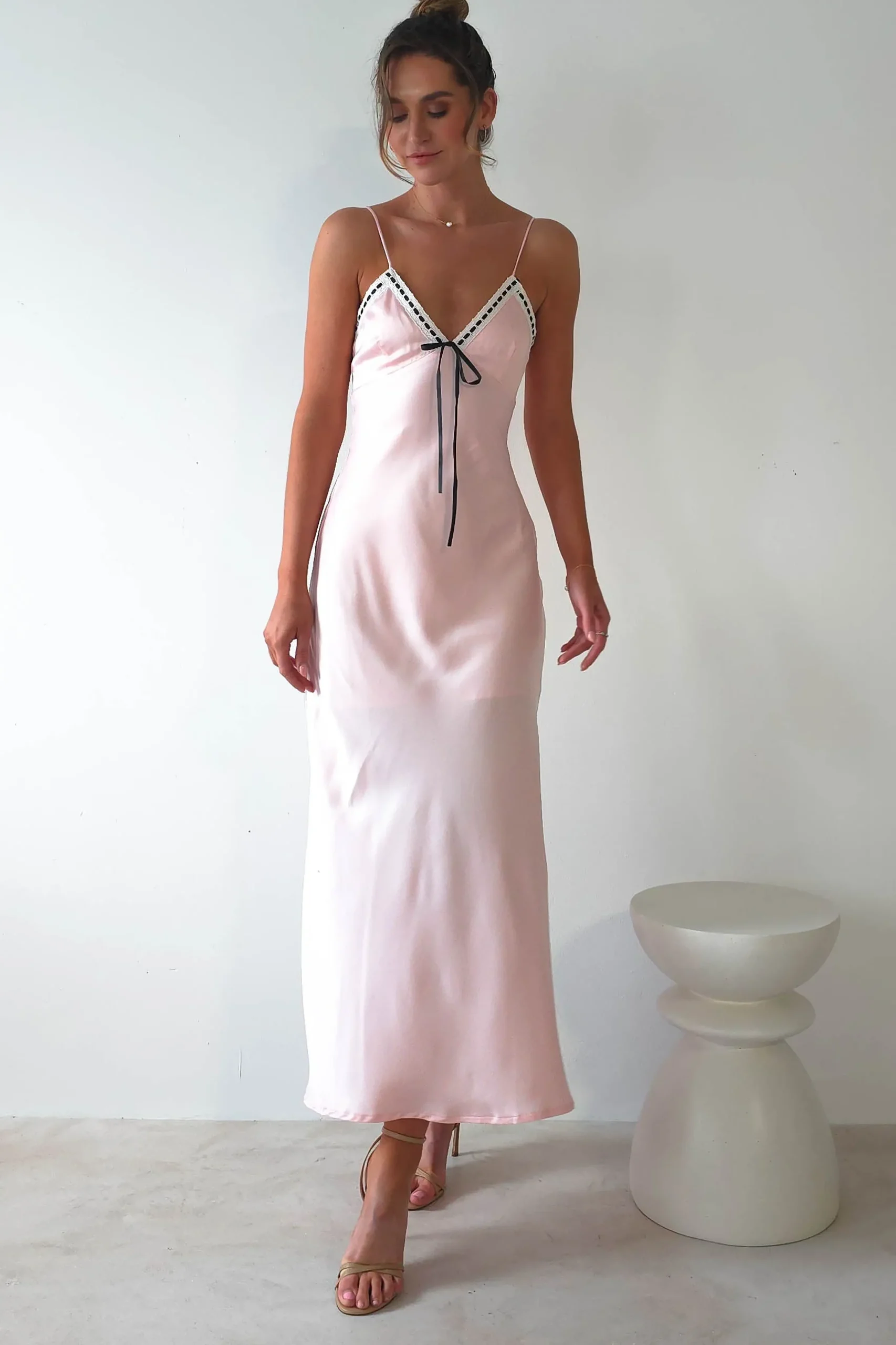 Online Lottie Soft Satin Slip Maxi Dress | Rose Pink Lange Kleider|Maxikleider