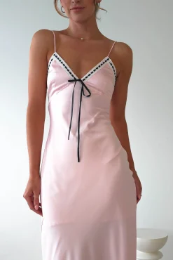 Online Lottie Soft Satin Slip Maxi Dress | Rose Pink Lange Kleider|Maxikleider