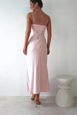 Online Lottie Soft Satin Slip Maxi Dress | Rose Pink Lange Kleider|Maxikleider