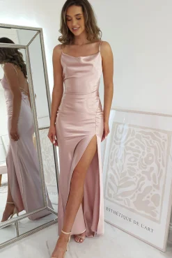 Hot Love Silky Satin Gown | Blush Lange Kleider|Maxikleider