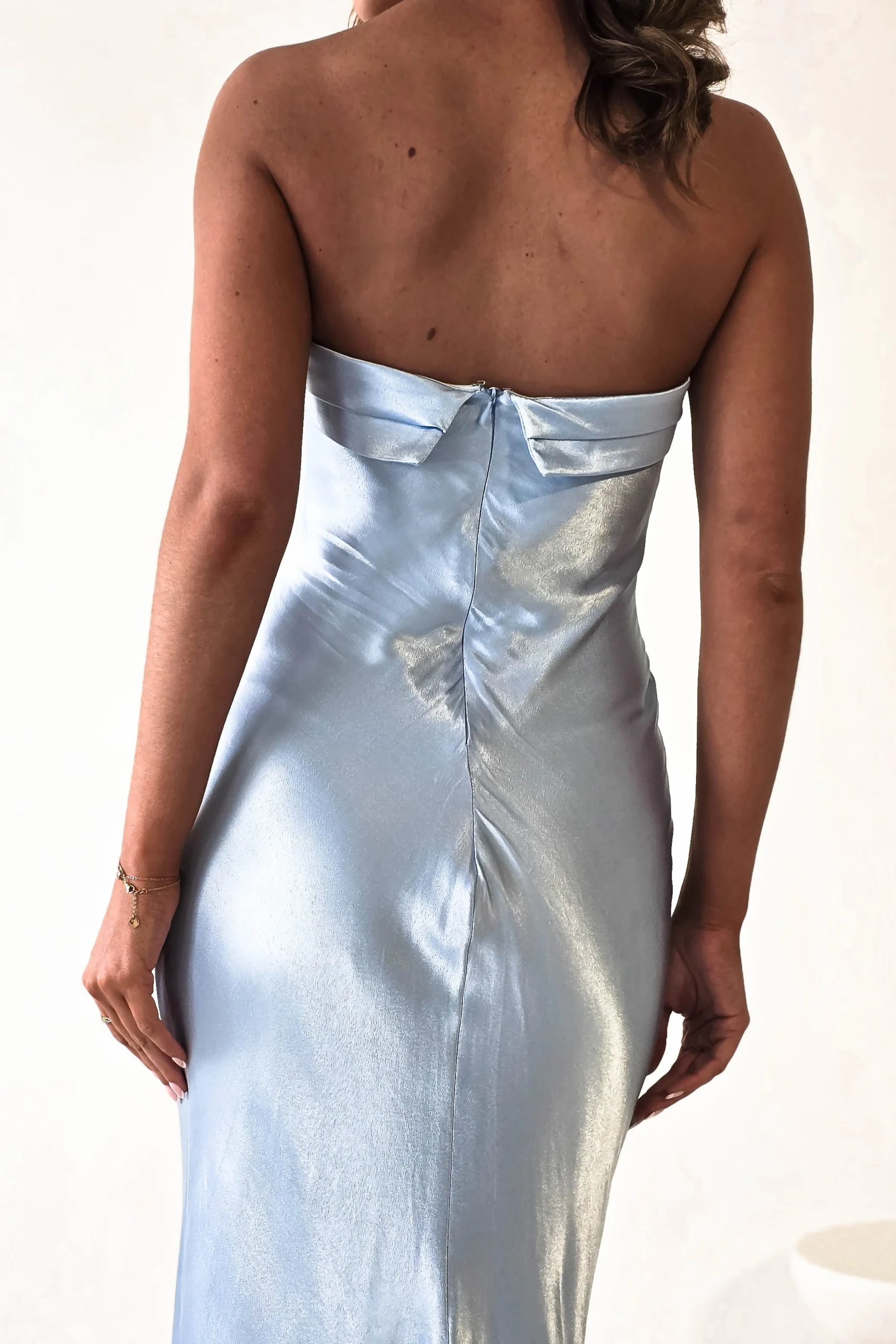 Discount Lucia Soft Satin Slip Midi Dress Blue Mittellange Kleider|Midi-kleider