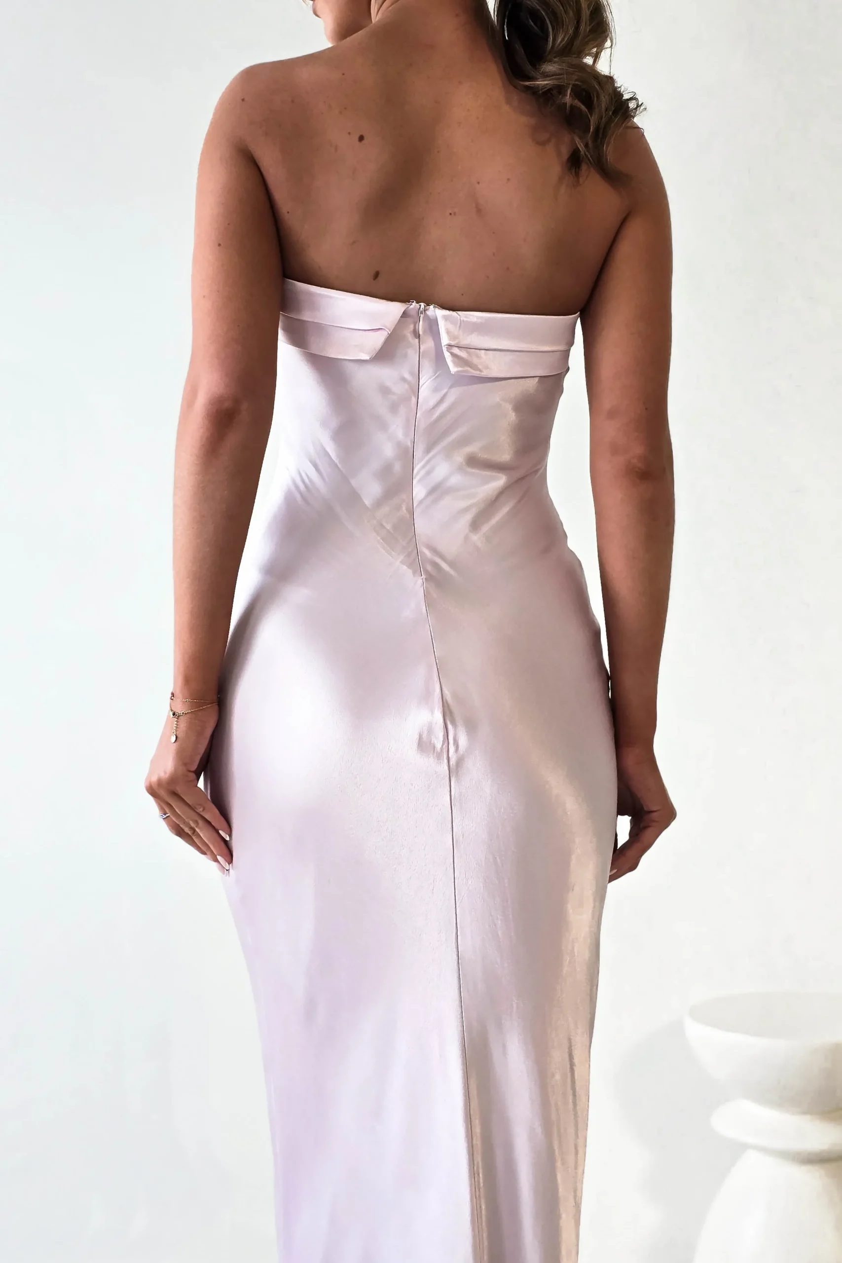 Clearance Lucia Soft Satin Slip Midi Dress | Pastel Pink Mittellange Kleider|Midi-kleider