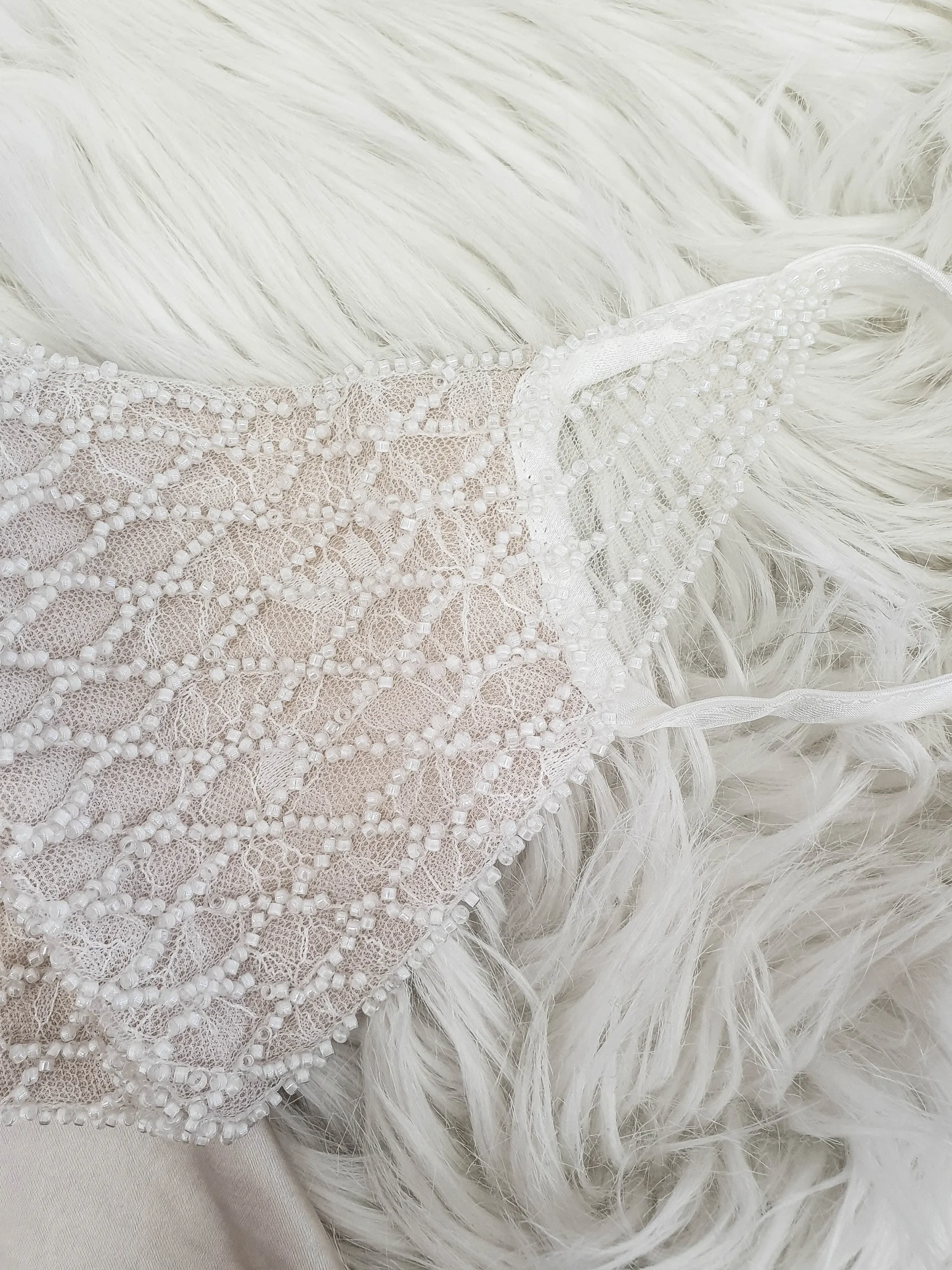 Outlet Luxury Embroidered Bridal Face Mask | Ivory Sommerkleider|Sommerkleider