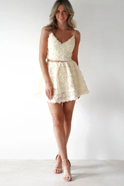 Best Lydia Floral-Appliqué Top & Skirt Set | Butter Kleider In Minilänge|Minikleider