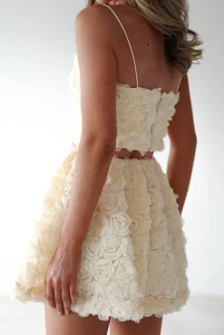Best Lydia Floral-Appliqué Top & Skirt Set | Butter Kleider In Minilänge|Minikleider