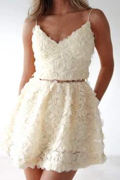 Best Lydia Floral-Appliqué Top & Skirt Set | Butter Kleider In Minilänge|Minikleider
