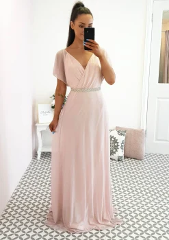 Clearance Lydia Maxi Dress Pink Glitter Lange Kleider|Maxikleider
