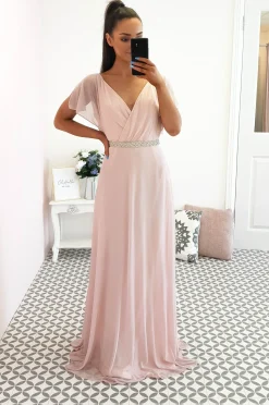 Clearance Lydia Maxi Dress Pink Glitter Lange Kleider|Maxikleider