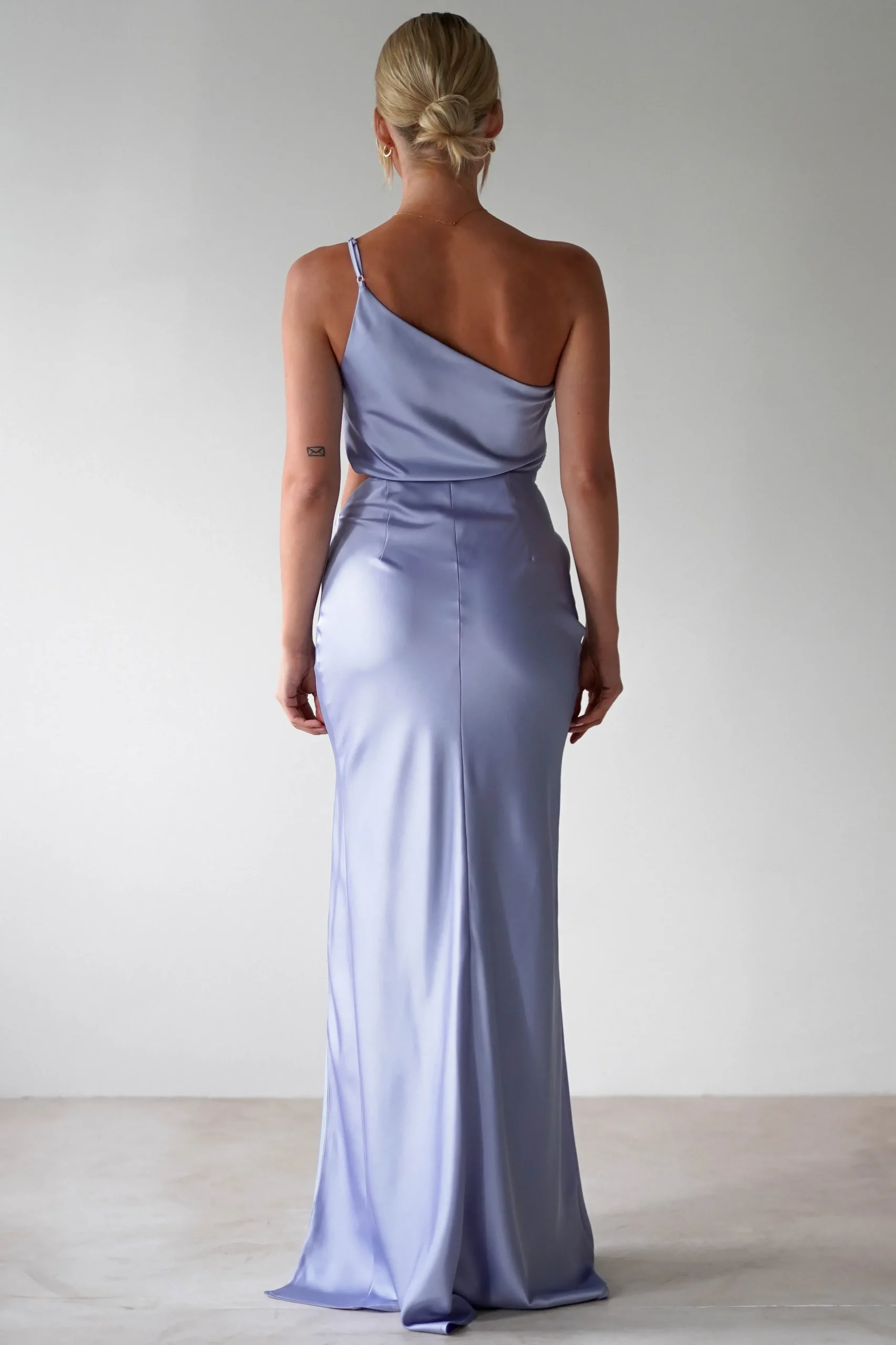 New Lyra Soft Matte Satin Maxi Dress | Periwinkle Blue Lange Kleider|Maxikleider