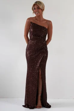 Discount Mabel Strapless Sequin Gown | Chocolate Sommerkleider|Sommerkleider