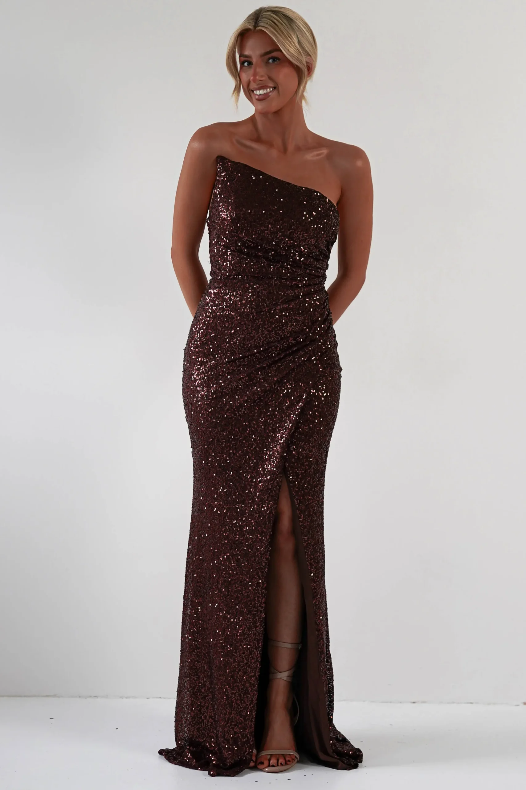 Discount Mabel Strapless Sequin Gown | Chocolate Sommerkleider|Sommerkleider