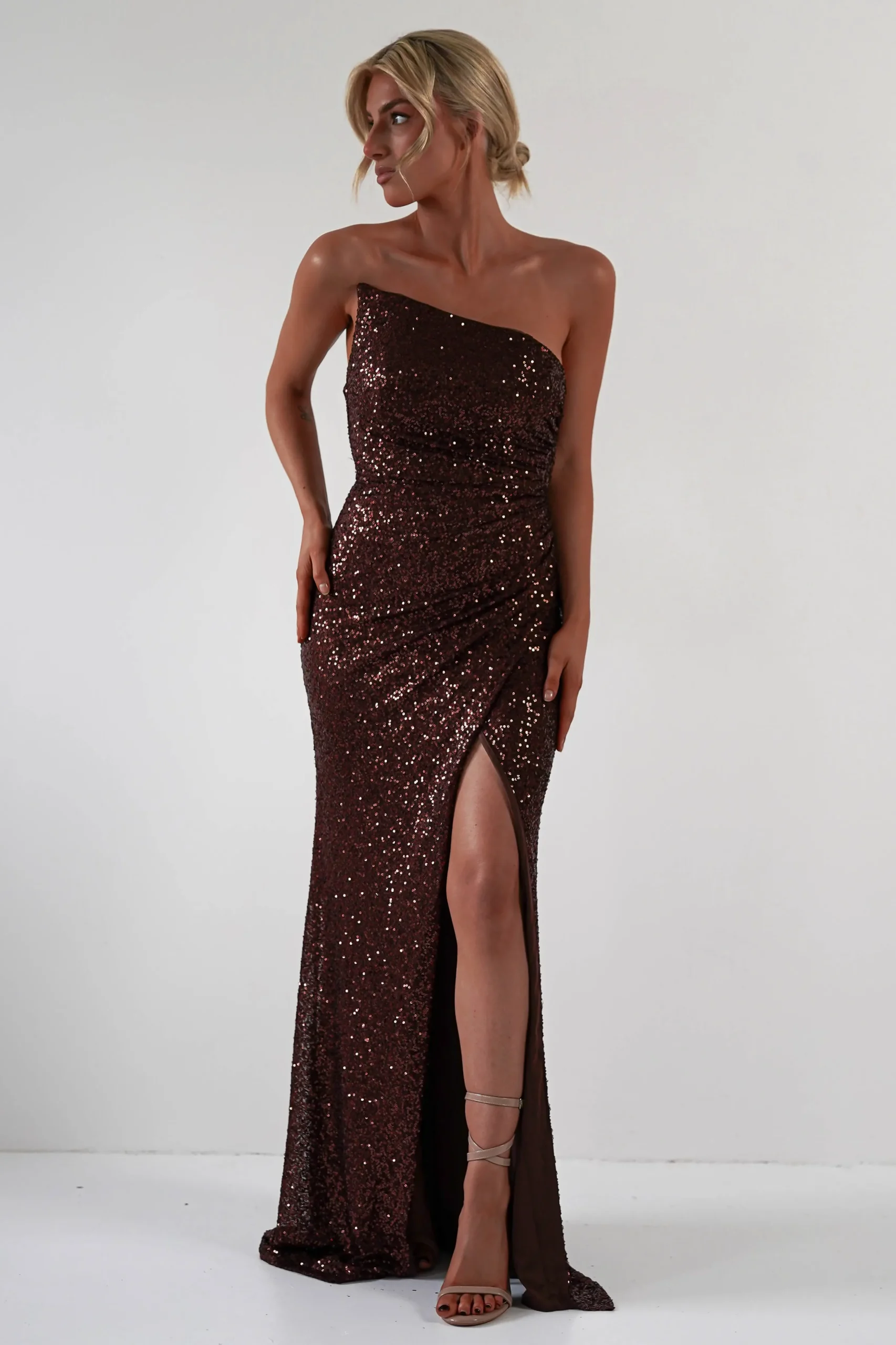 Discount Mabel Strapless Sequin Gown | Chocolate Sommerkleider|Sommerkleider