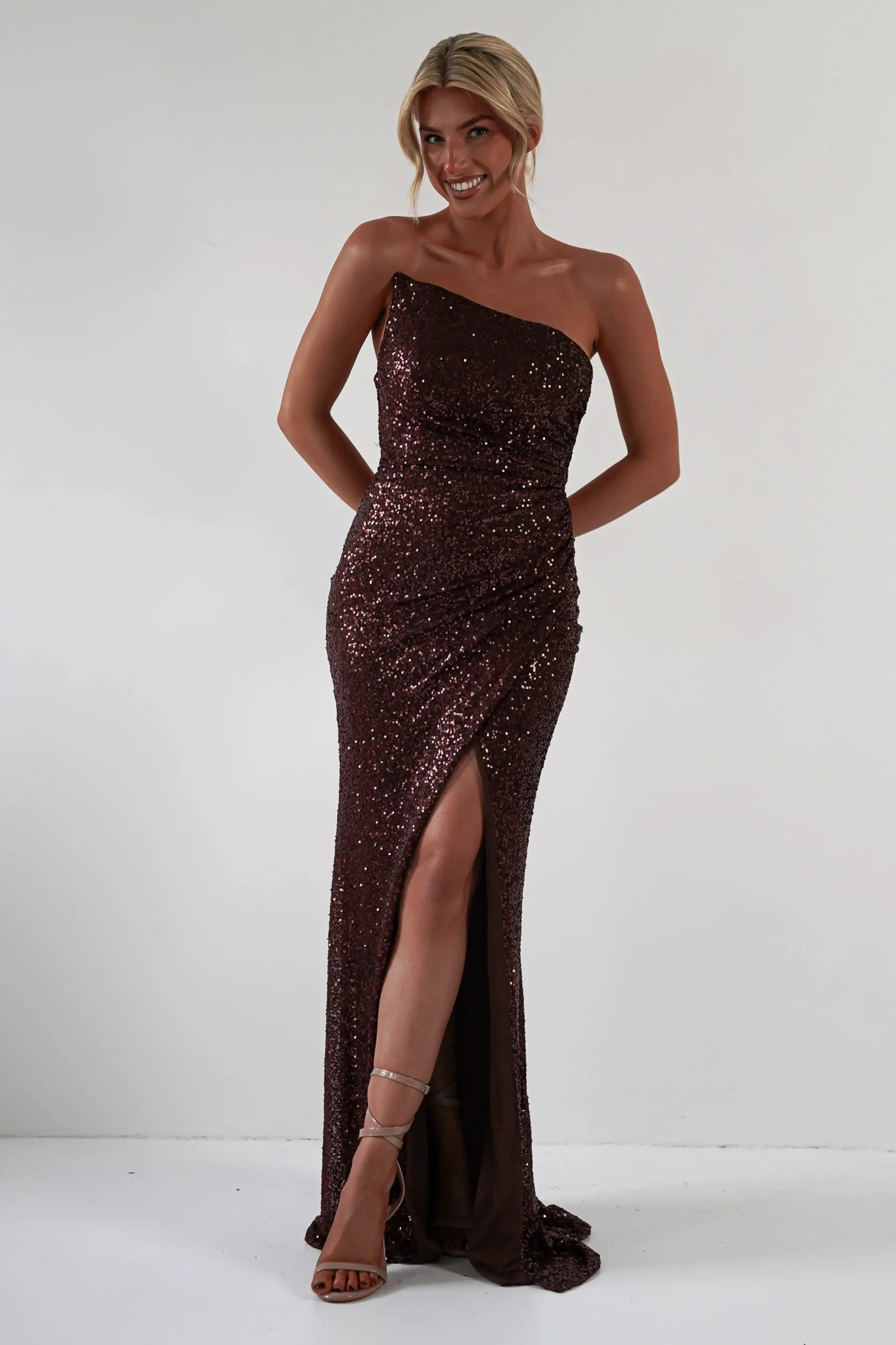 Discount Mabel Strapless Sequin Gown | Chocolate Sommerkleider|Sommerkleider