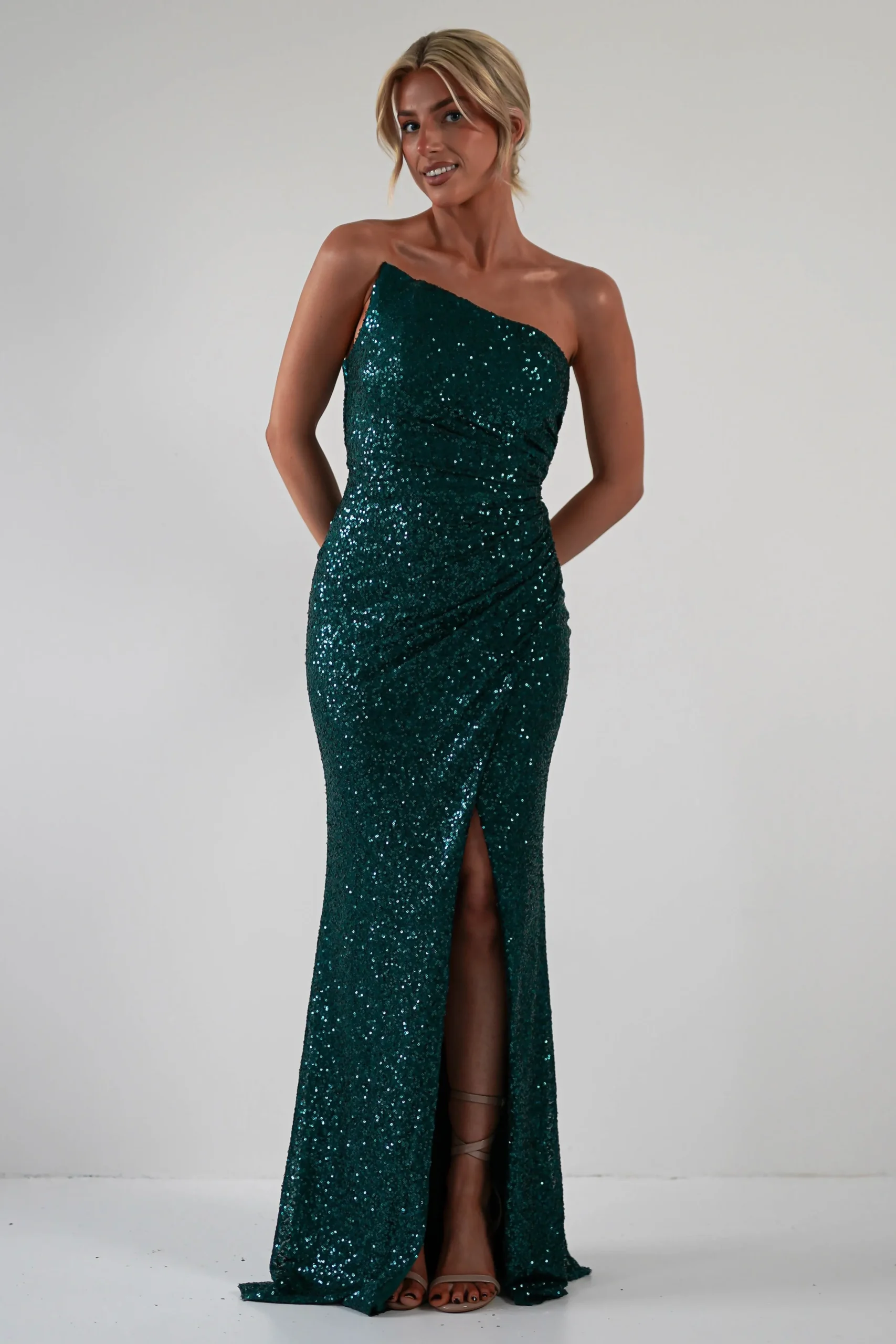 Discount Mabel Strapless Sequin Gown | Emerald Green Kleider Für Besondere Anlässe|Sommerkleider