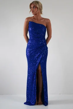 Outlet Mabel Strapless Sequin Gown | Royal Blue Kleider Für Besondere Anlässe|Sommerkleider