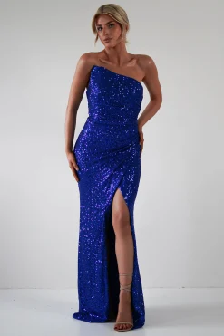 Outlet Mabel Strapless Sequin Gown | Royal Blue Kleider Für Besondere Anlässe|Sommerkleider