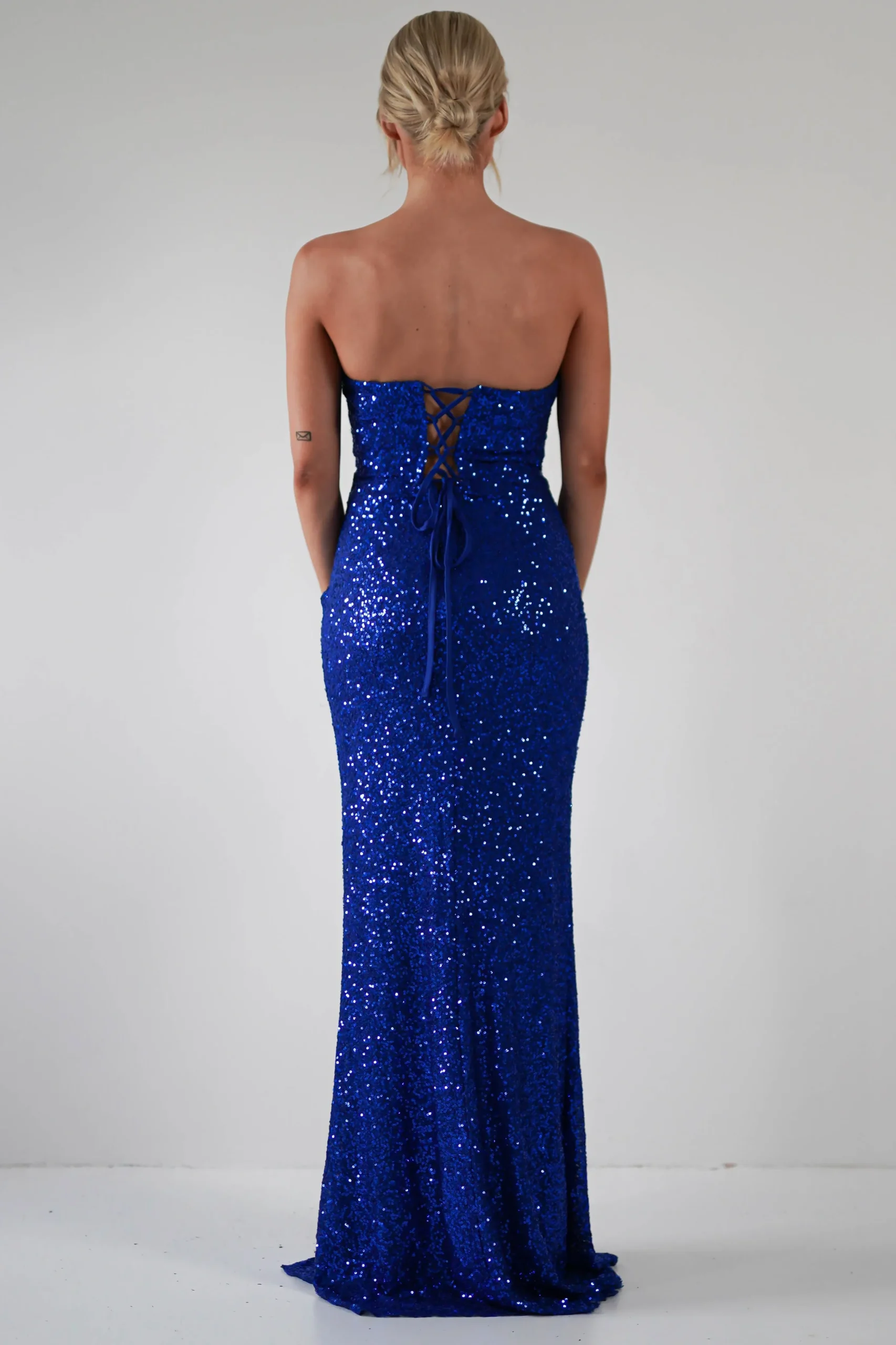 Outlet Mabel Strapless Sequin Gown | Royal Blue Kleider Für Besondere Anlässe|Sommerkleider