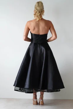 Sale Madison A-Line Midi Dress | Black Lange Kleider|Maxikleider