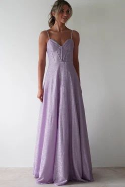 Fashion Marlene Glitter Gown | Lavendar Lange Kleider|Maxikleider