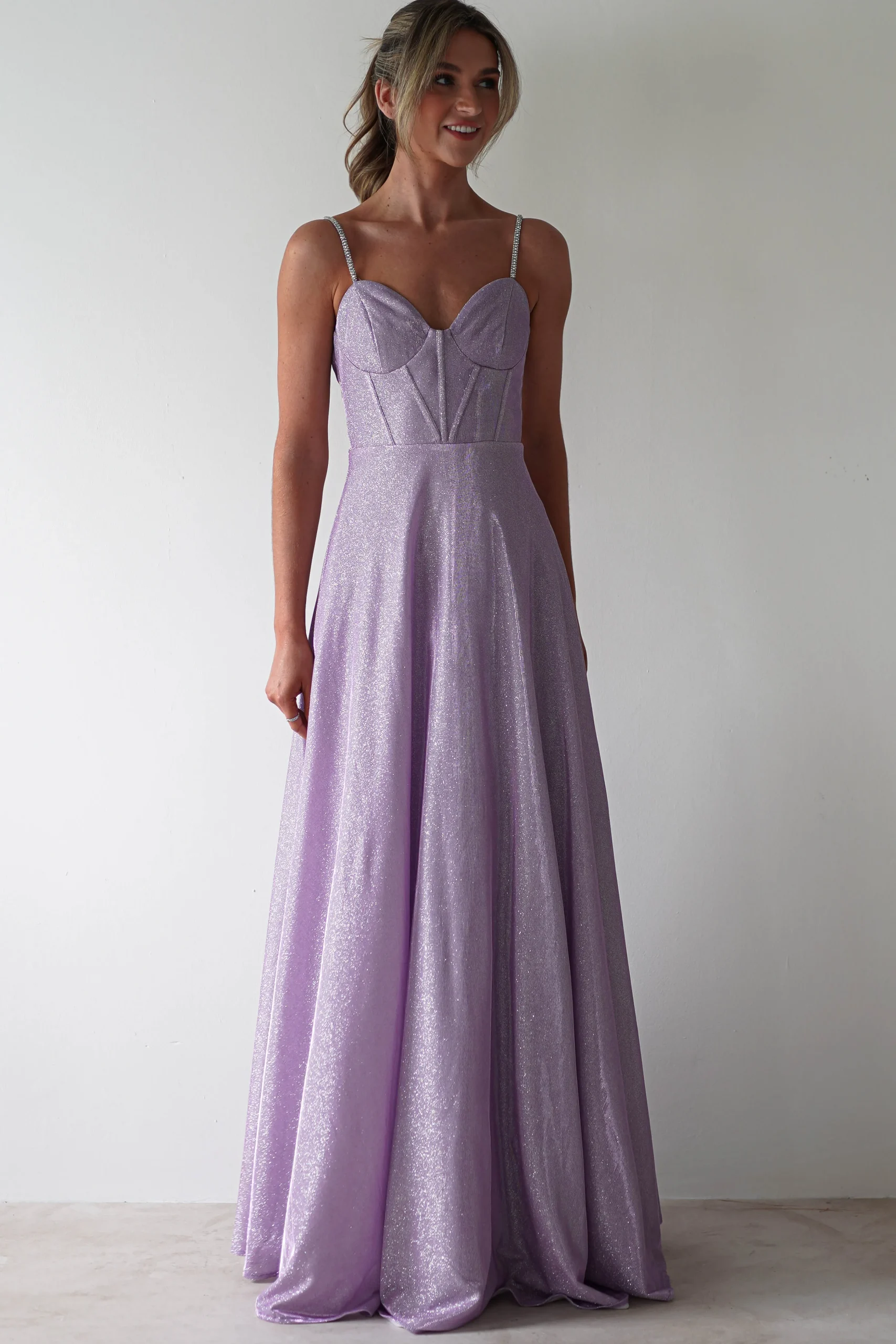 Fashion Marlene Glitter Gown | Lavendar Lange Kleider|Maxikleider