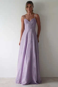 Fashion Marlene Glitter Gown | Lavendar Lange Kleider|Maxikleider