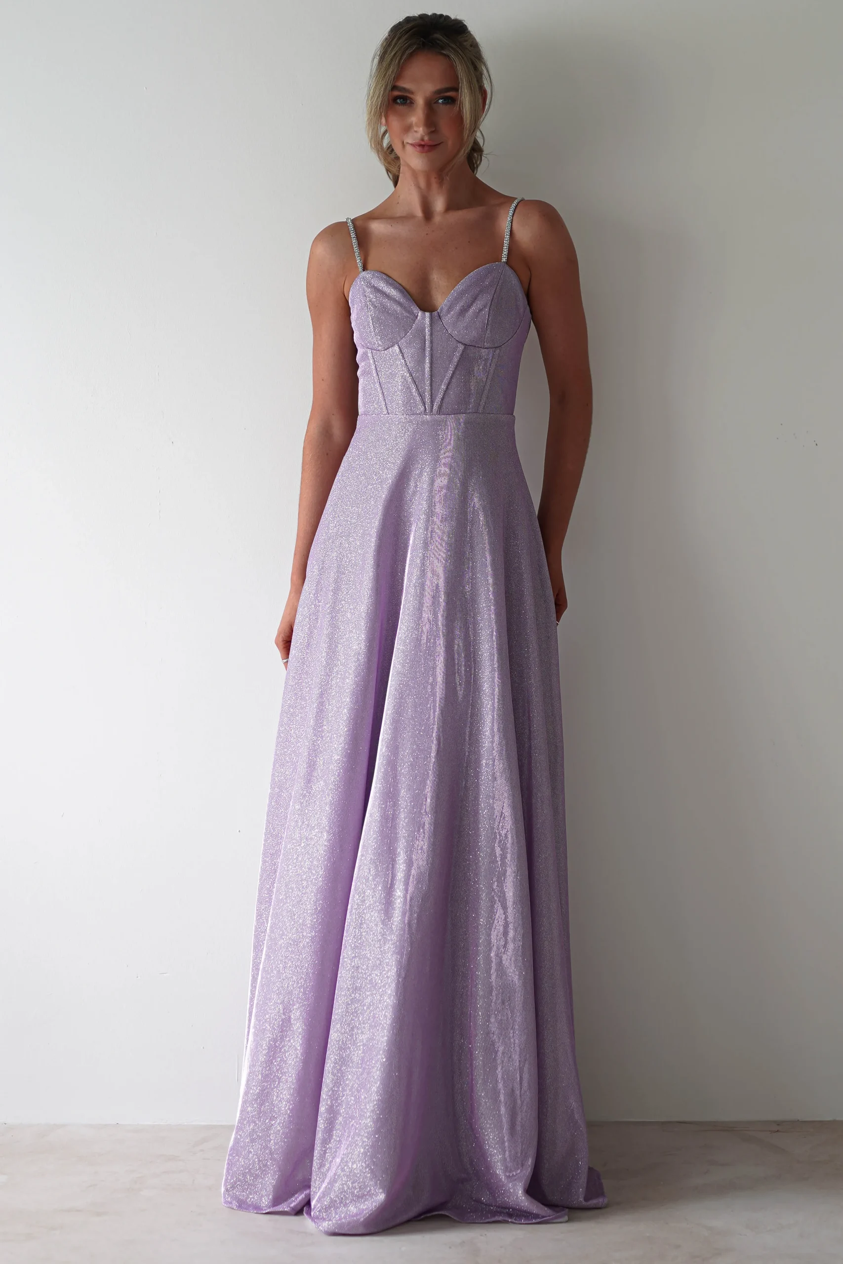 Fashion Marlene Glitter Gown | Lavendar Lange Kleider|Maxikleider