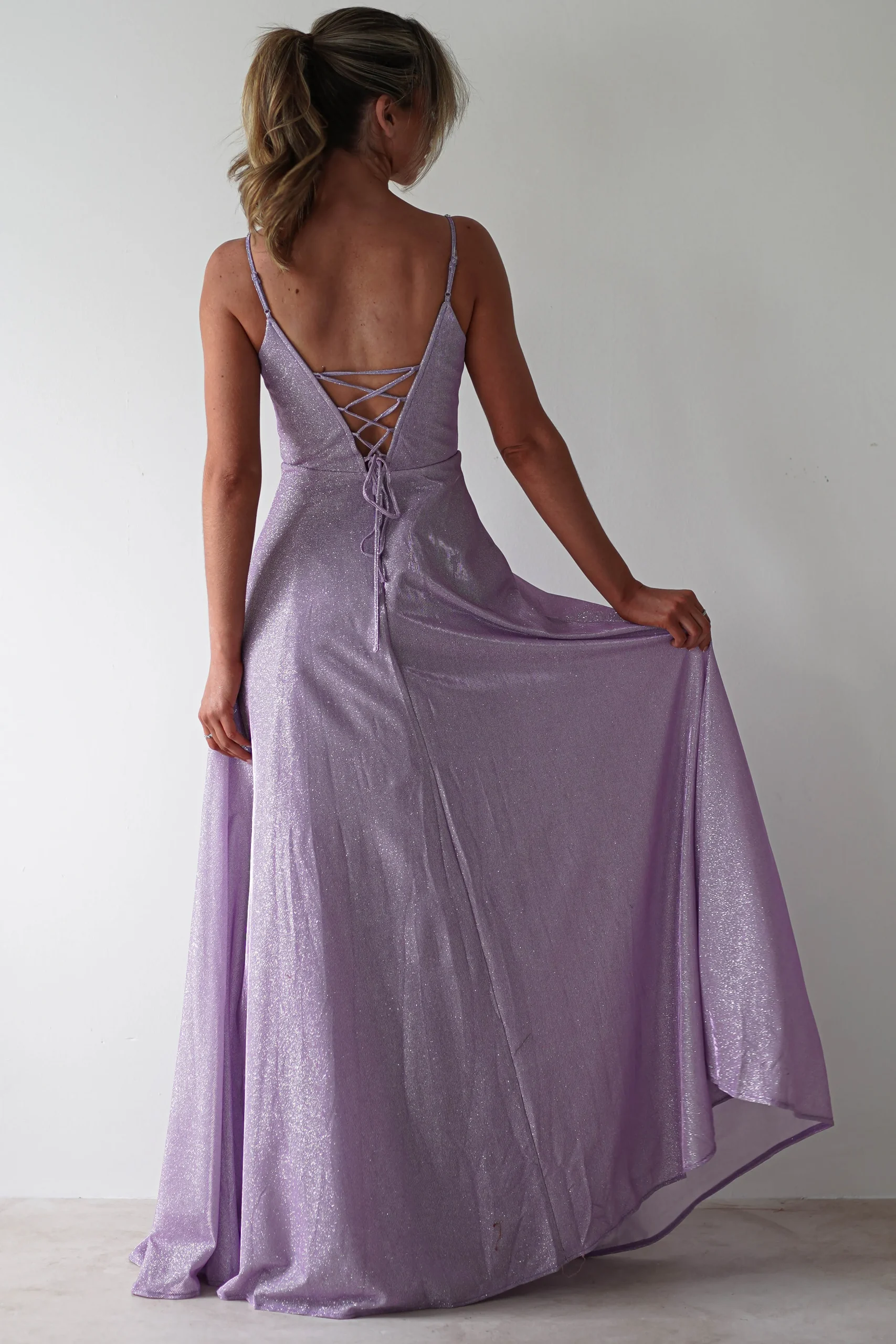 Fashion Marlene Glitter Gown | Lavendar Lange Kleider|Maxikleider