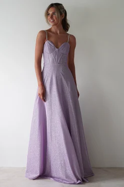 Fashion Marlene Glitter Gown | Lavendar Lange Kleider|Maxikleider