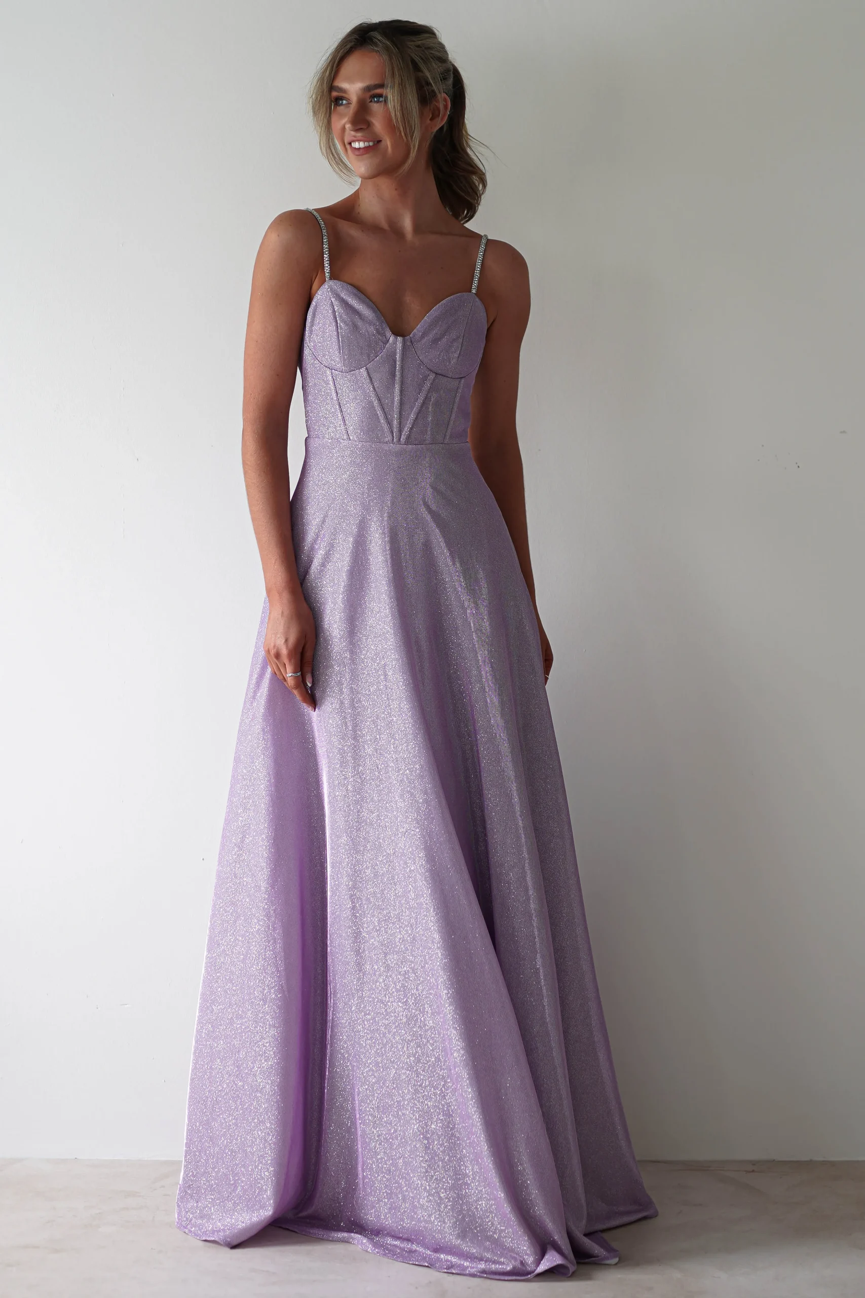 Fashion Marlene Glitter Gown | Lavendar Lange Kleider|Maxikleider