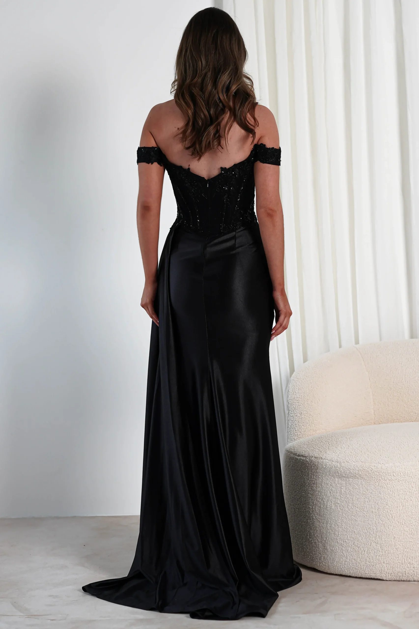 Hot Marsela Lace Bodice Gown | Black Sommerkleider|Sommerkleider