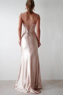 Online Meaghan Bodycon Gown | Champagne Sommerkleider|Sommerkleider