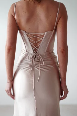 Online Meaghan Bodycon Gown | Champagne Sommerkleider|Sommerkleider