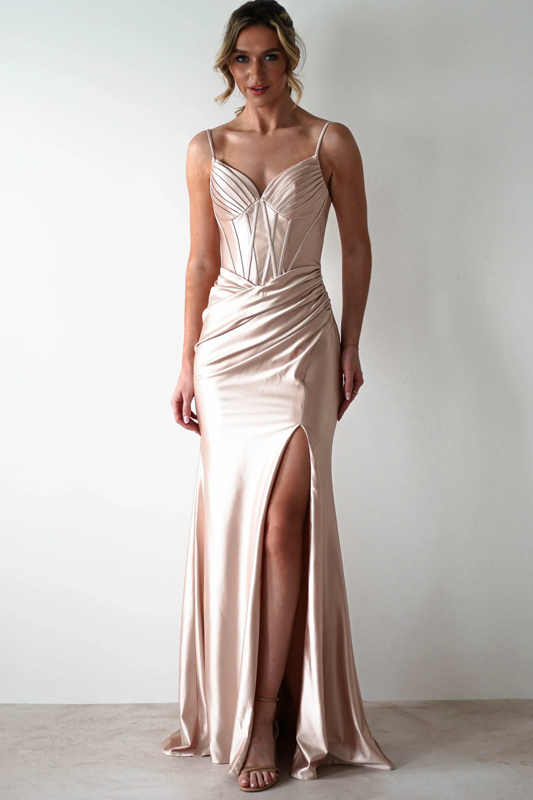 Online Meaghan Bodycon Gown | Champagne Sommerkleider|Sommerkleider