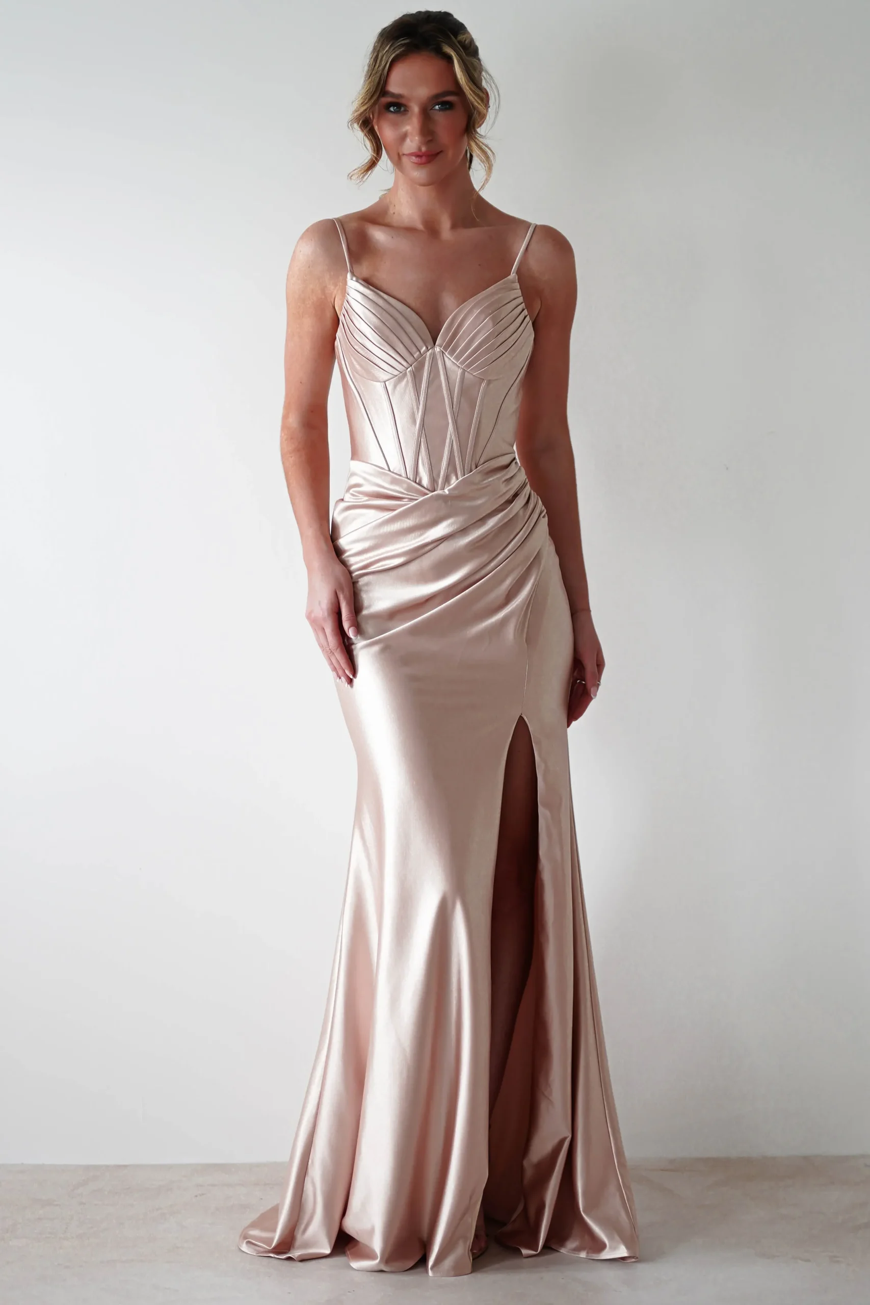 Online Meaghan Bodycon Gown | Champagne Sommerkleider|Sommerkleider