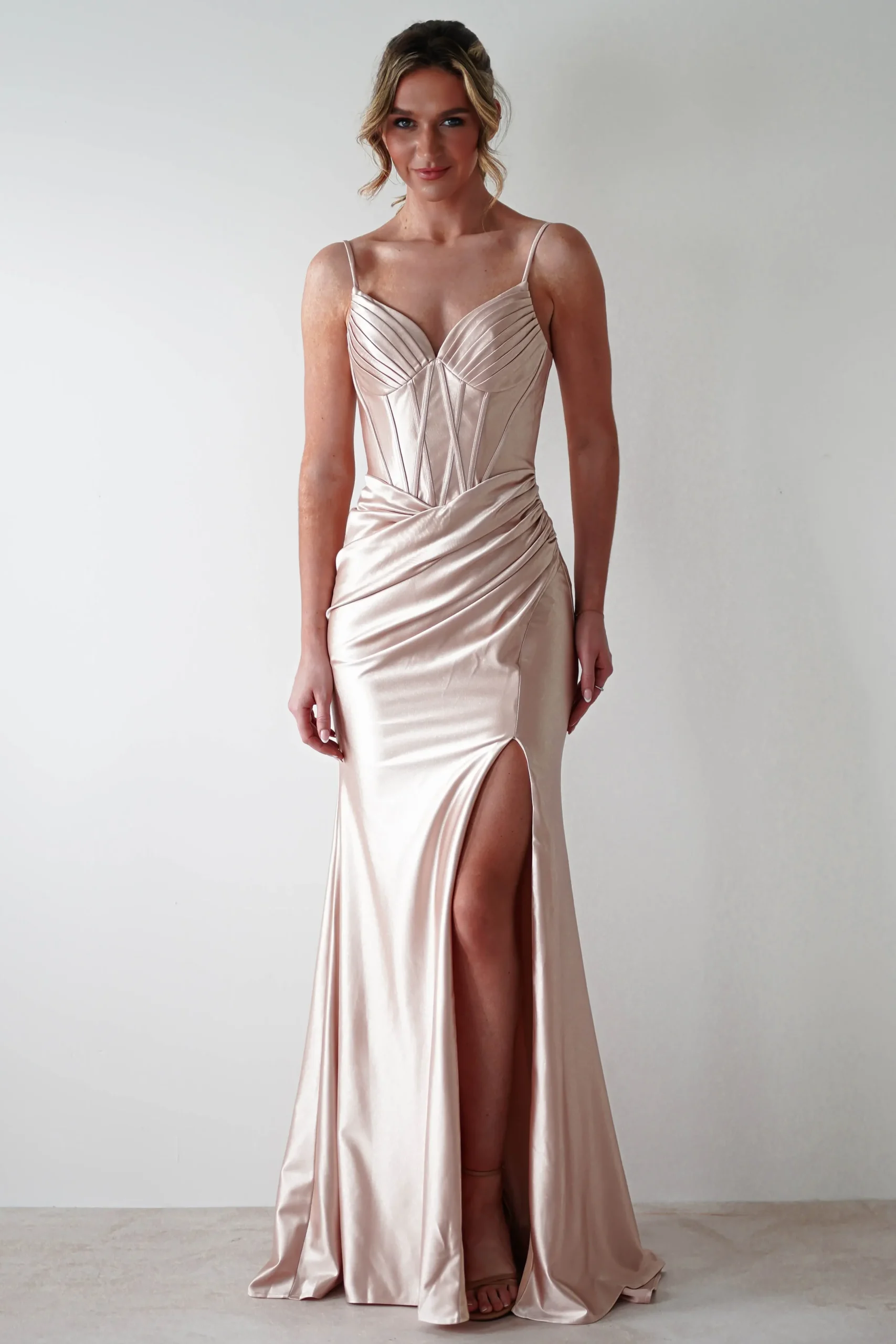 Online Meaghan Bodycon Gown | Champagne Sommerkleider|Sommerkleider