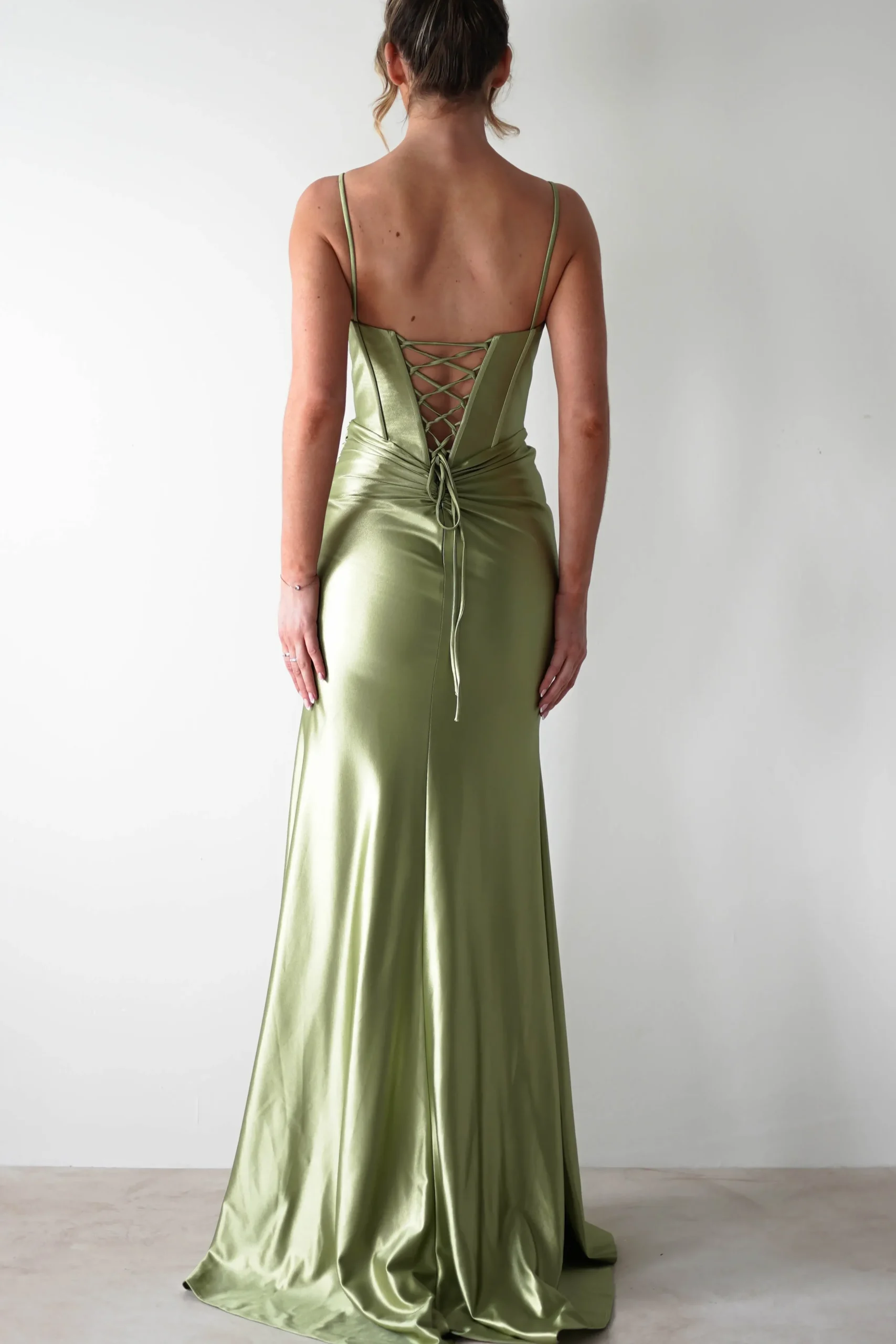 Clearance Meaghan Bodycon Gown | Lime Green Sommerkleider|Sommerkleider