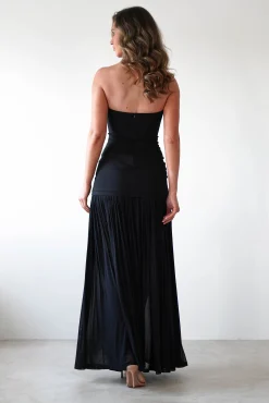 Discount Mel Strapless Chiffon Skirt Maxi Dress | Black Lange Kleider|Maxikleider