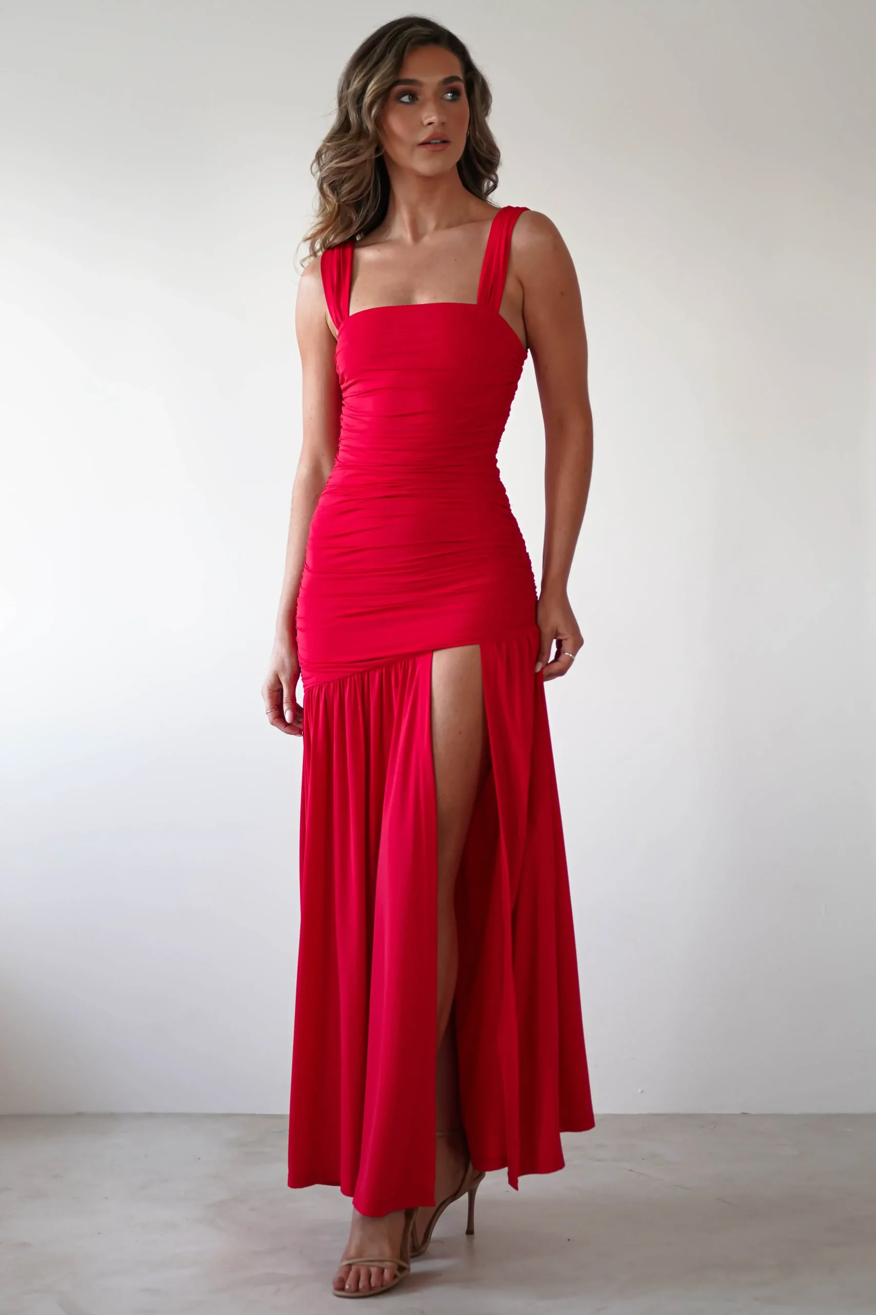 Clearance Milla Jersey Bodycon Maxi Dress | Red Lange Kleider|Maxikleider