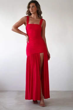 Clearance Milla Jersey Bodycon Maxi Dress | Red Lange Kleider|Maxikleider