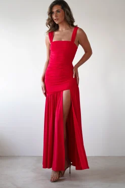Clearance Milla Jersey Bodycon Maxi Dress | Red Lange Kleider|Maxikleider