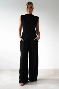 Fashion Mina Strechy 2 Piece Set | Black Oberteile|Jumpsuits Und Playsuits