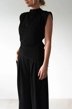 Fashion Mina Strechy 2 Piece Set | Black Oberteile|Jumpsuits Und Playsuits