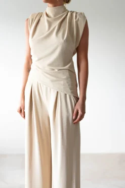 New Mina Strechy 2 Piece Set | Cream Jumpsuits Und Playsuits|Oberteile