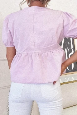 Discount Minnie Bow Detail Blouse | Lilac Oberteile|Sommerkleider